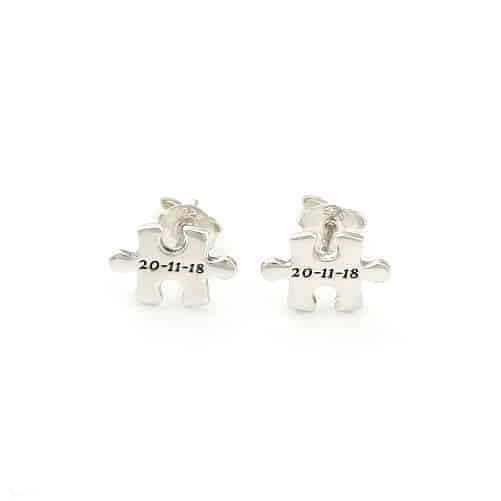 Puzzle Earrings Durban Silvery