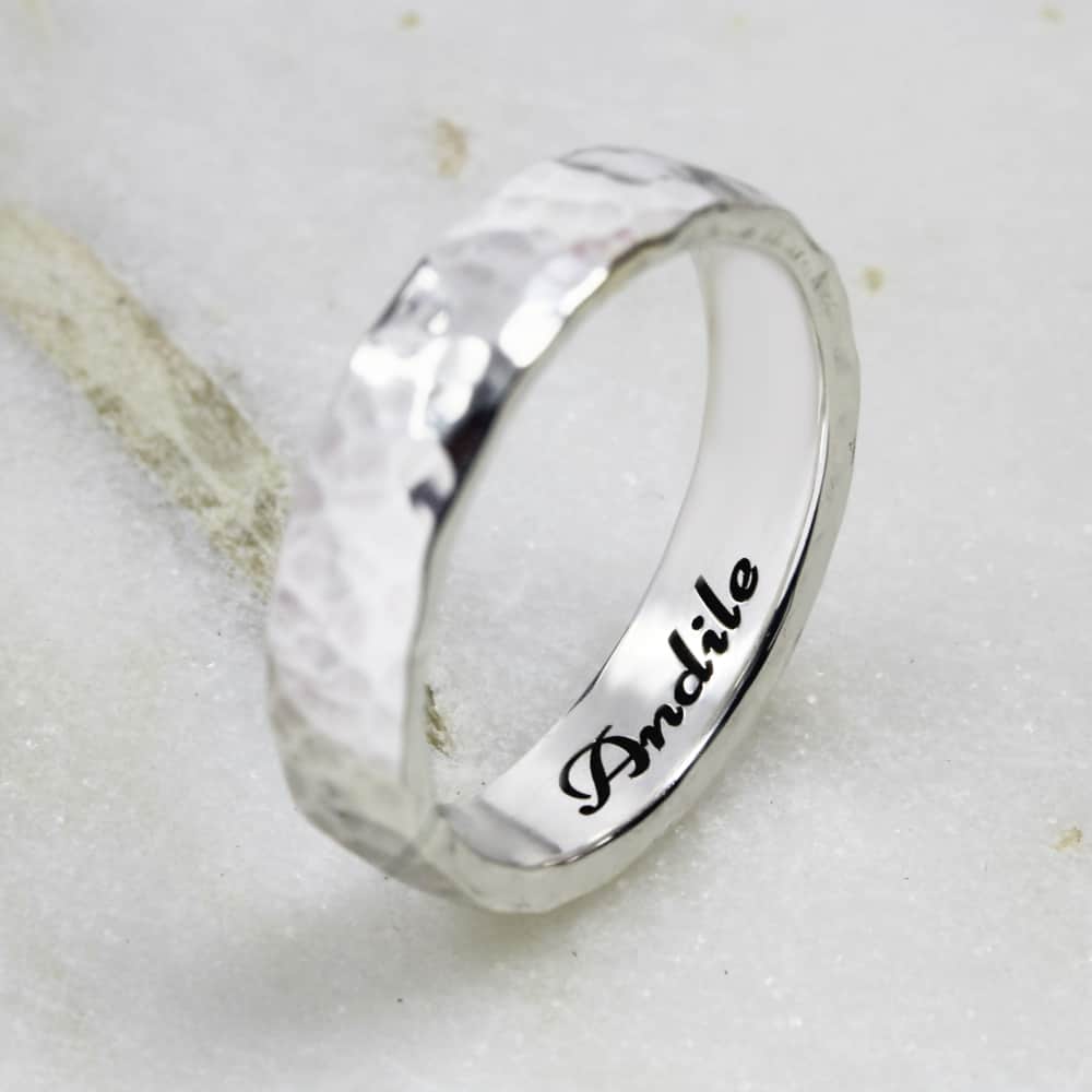Unique Textured Simple His and Hers Bridal Jewelry Mens Womens Plain Cheap Wedding Band Ring Sterling Silver