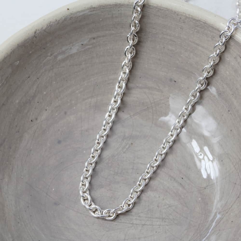 Sterling Silver Round Link Chain 3mm Link Size
