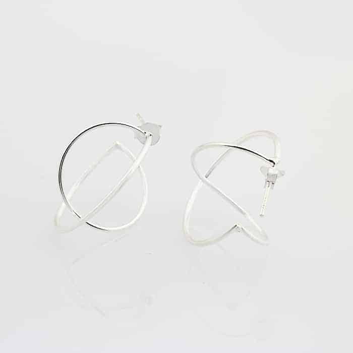 Geometric Double Circle Earrings