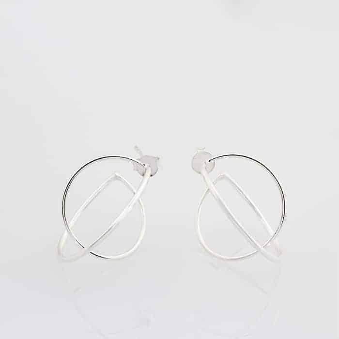 Geometric Double Circle Earrings