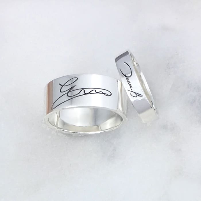 Engraved Signature Rings