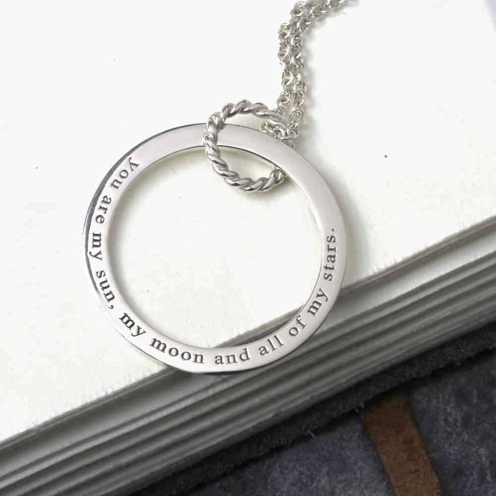 Engraved Unity Hoop Necklace South Africa