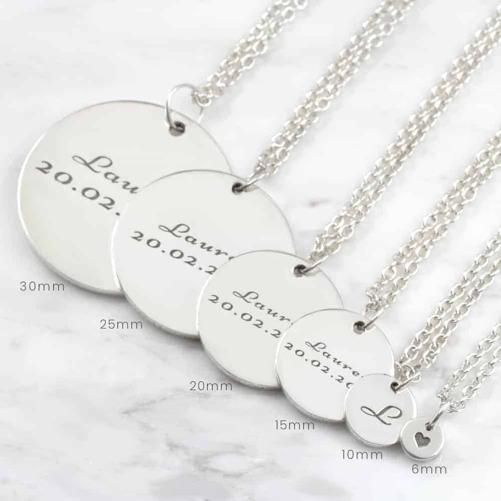 925 Sterling Silver Coin Charm Necklace