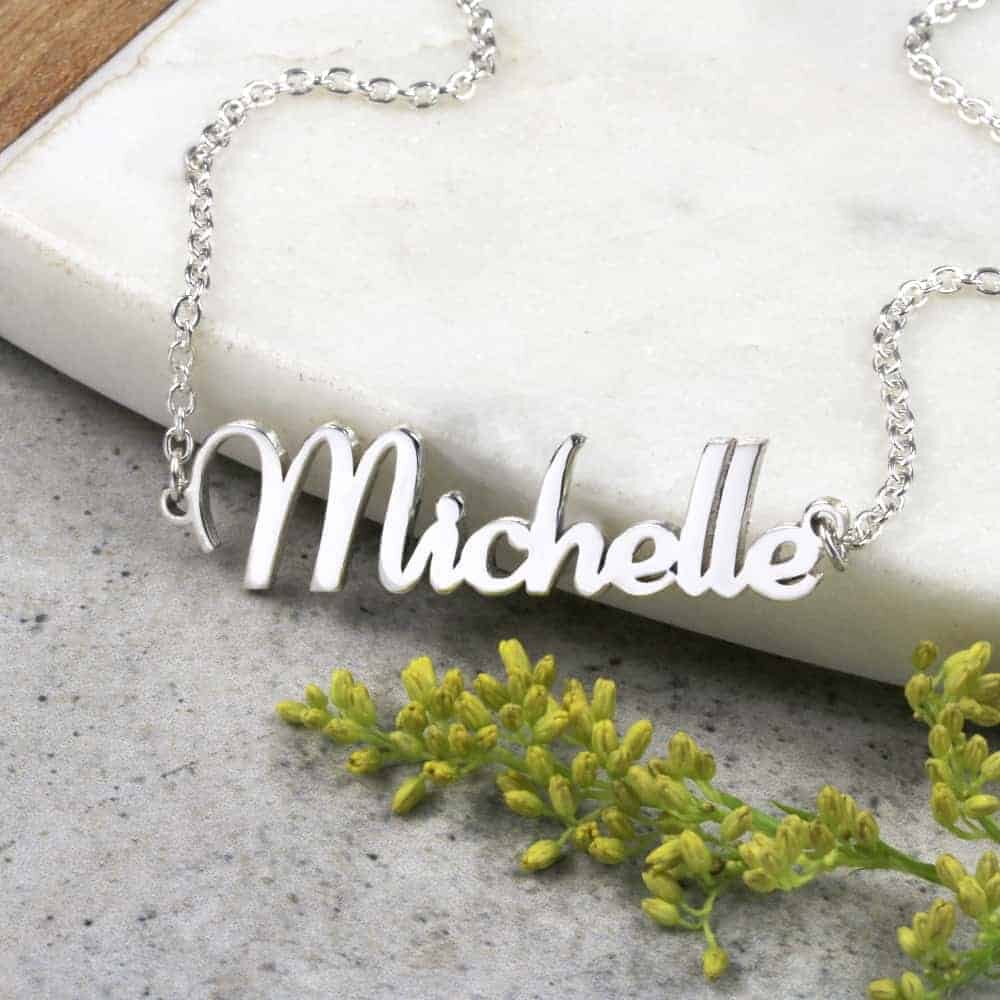 Silvery Name Necklace