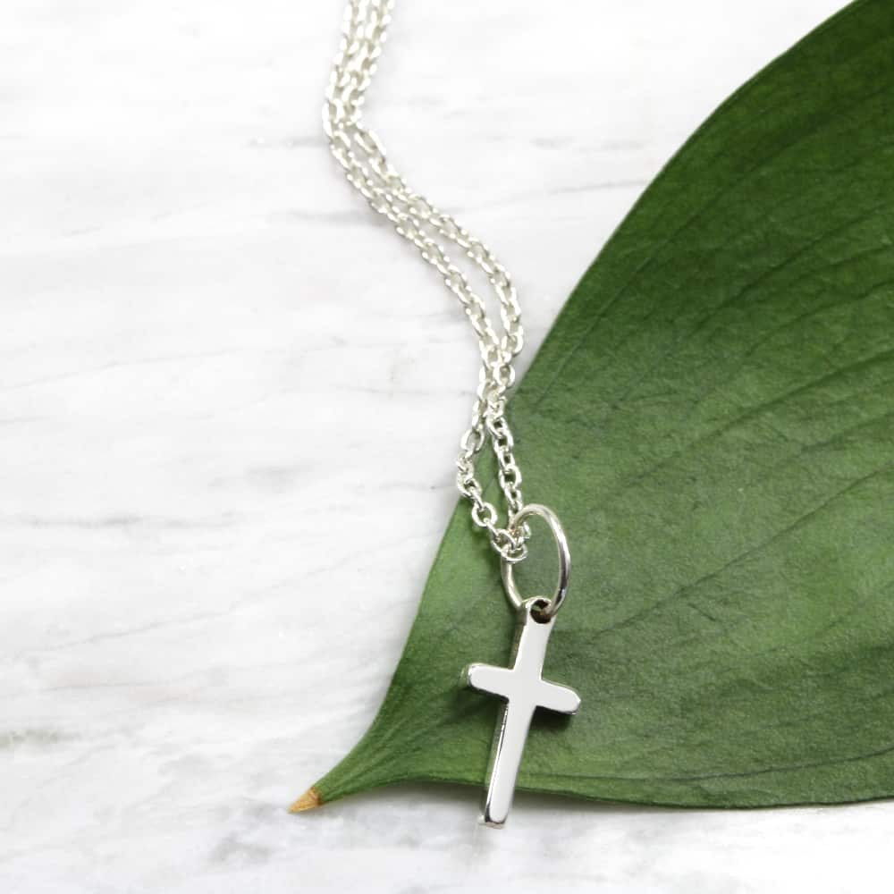 Tiny Cross Necklace Silvery Jewellery South Africa