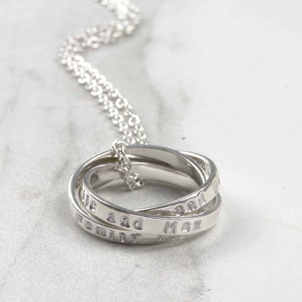 Triple Ring Family Necklace