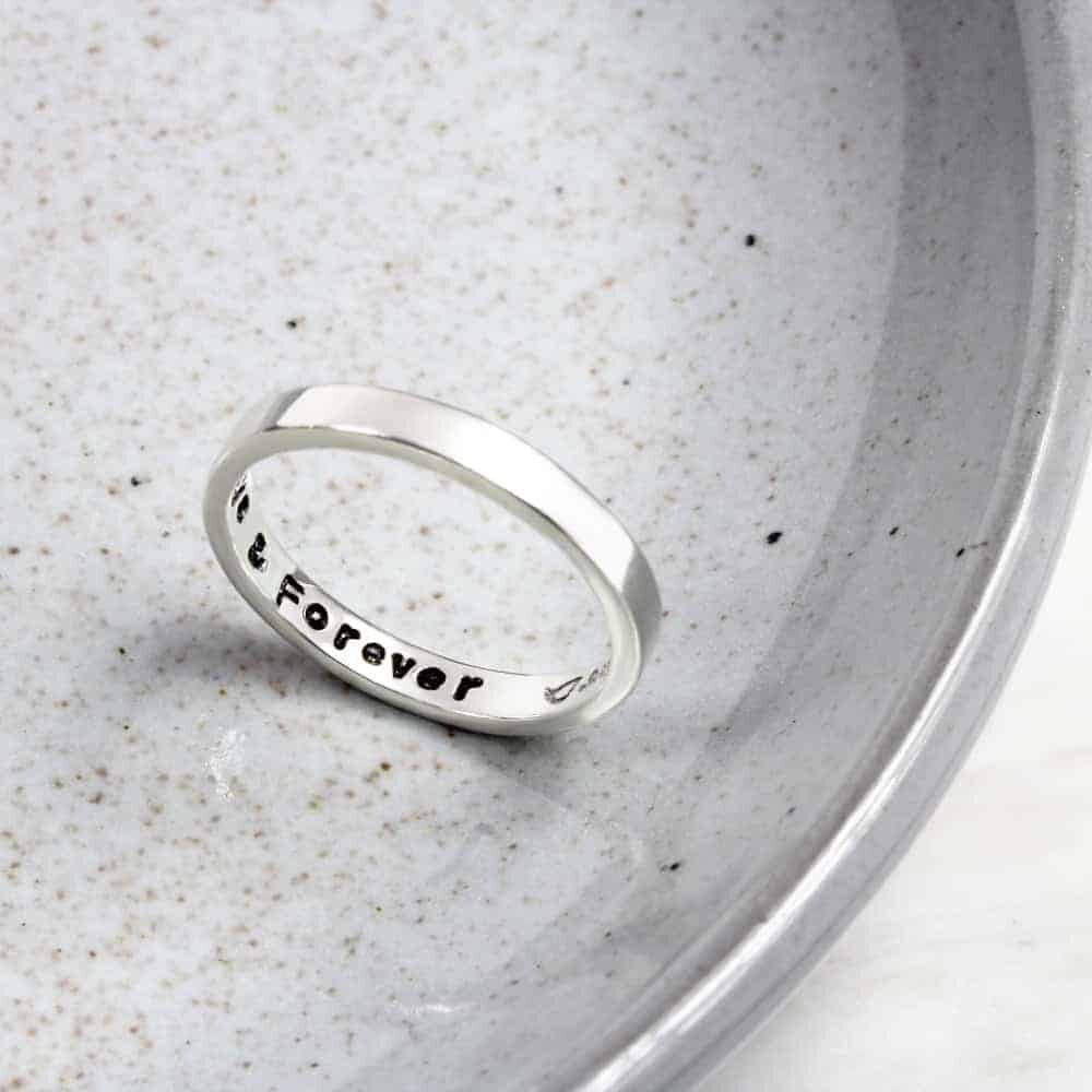 Hand Stamped Secret Message Ring by silvery jewellery south africa