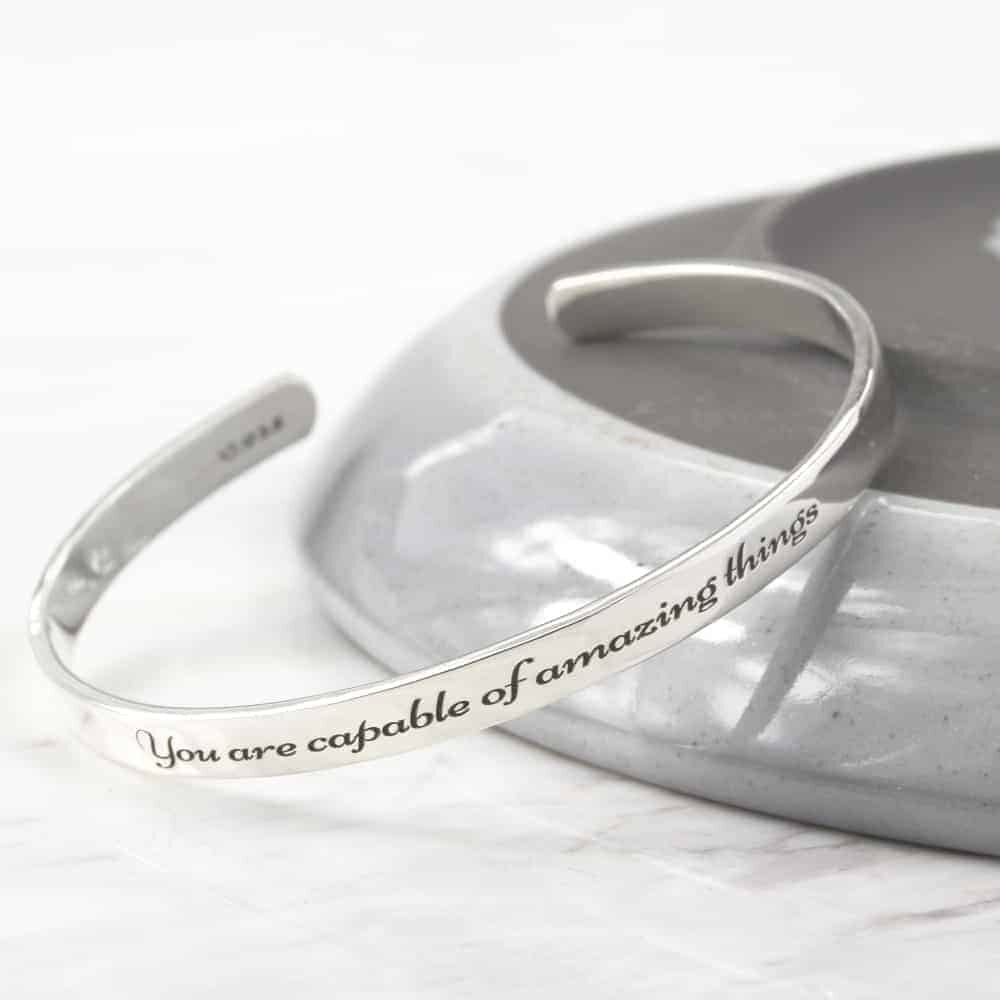 Engraved Bangle Cuff Bangle by Silvery jewellery south africa