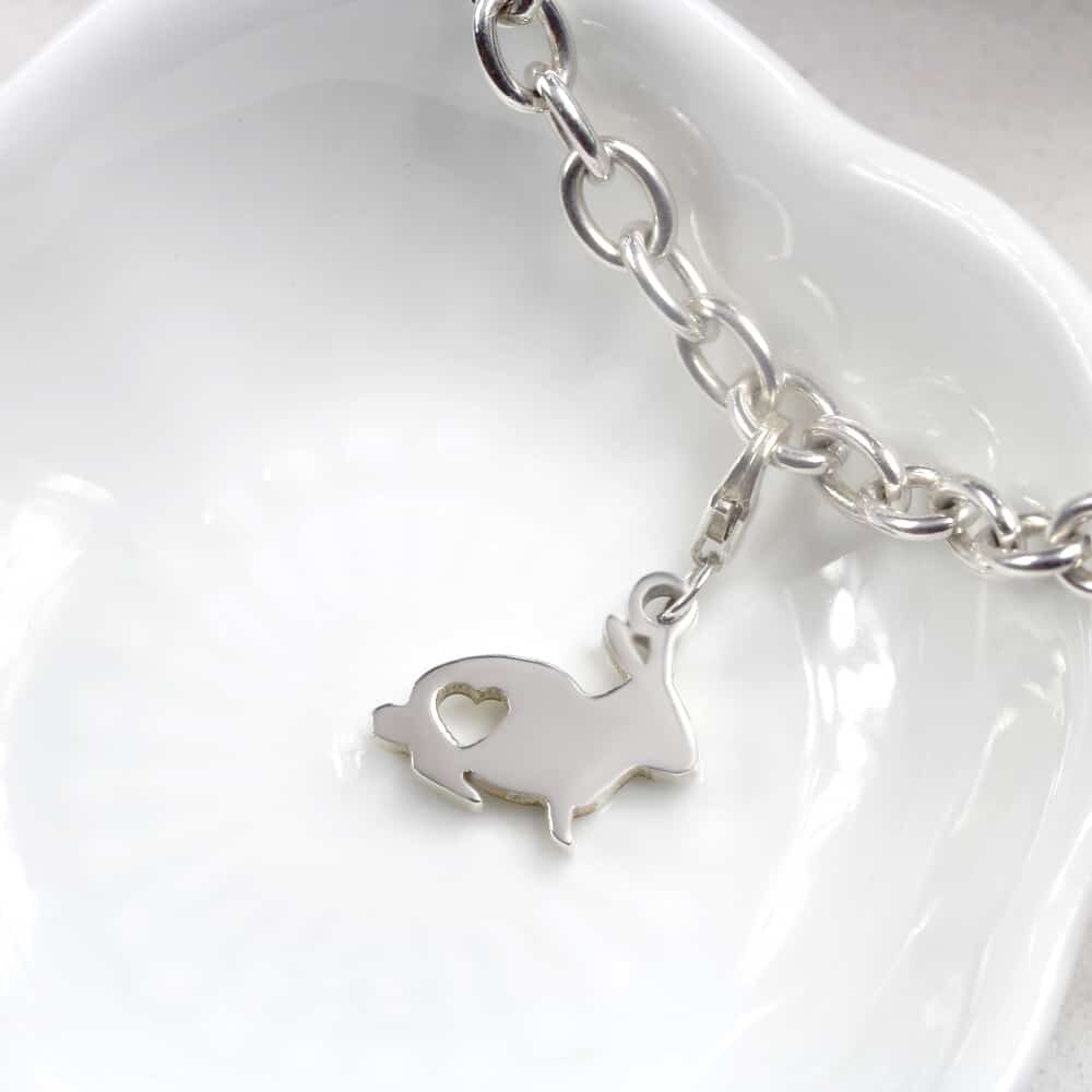 Bunny Charm Silver charms personalised charms by silvery south africa
