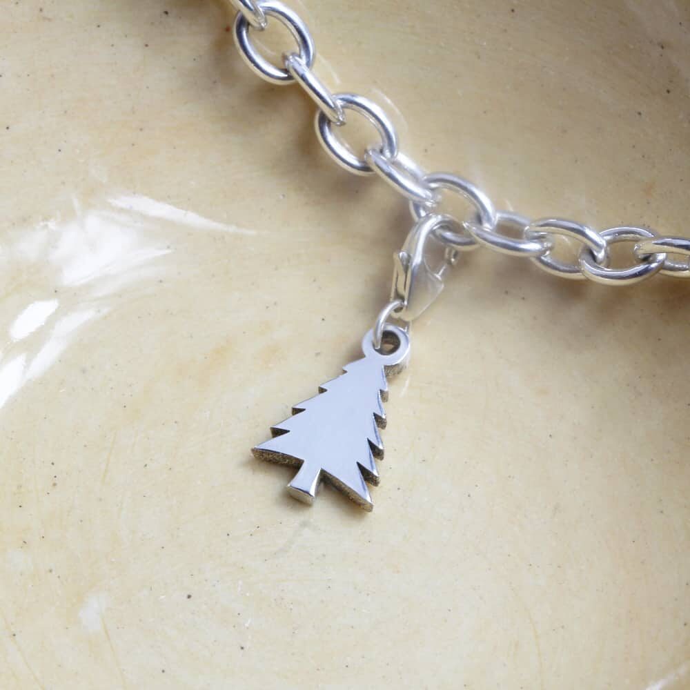 Christmas Tree Charm Silver charms personalised charms by silvery south africa