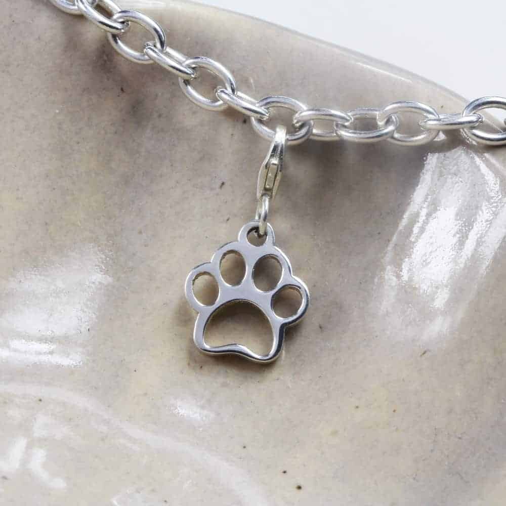 Dog Paw Charm Silver charms personalised charms by silvery south africa
