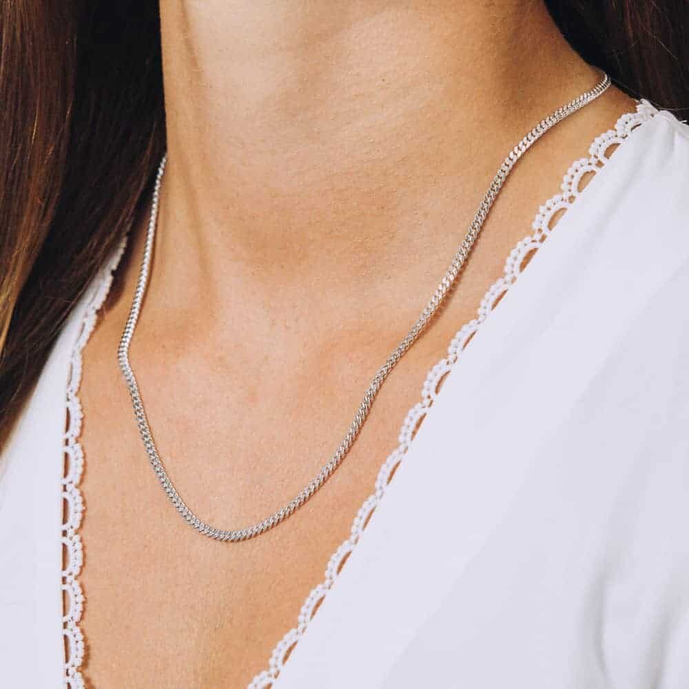 Bold Flat Braided Necklace - Perspective Image