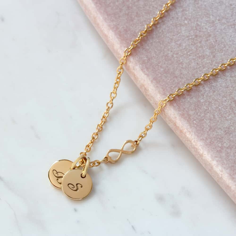 Infinity & Coin Friendship Necklace Set