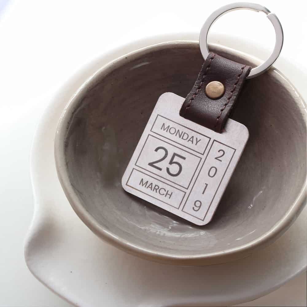Calender key ring by silvery jewellery