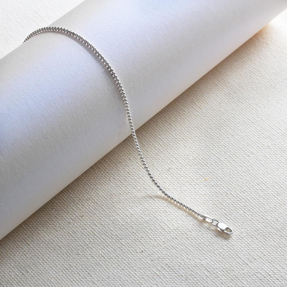 Dainty Sterling Silver Ball Chain Necklace